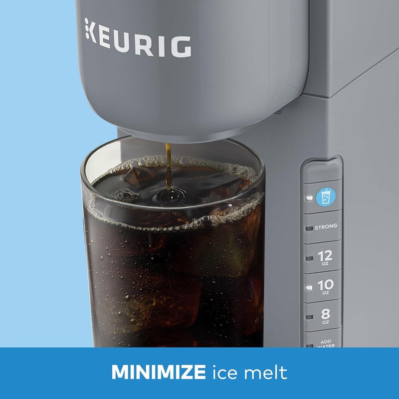 Keurig صانعة قهوة فردية K-Iced – زر التحضير فوق الثلج، تصميم مدمج، هدية مثالية لعشاق القهوة المثلجة، رمادي - Image 4